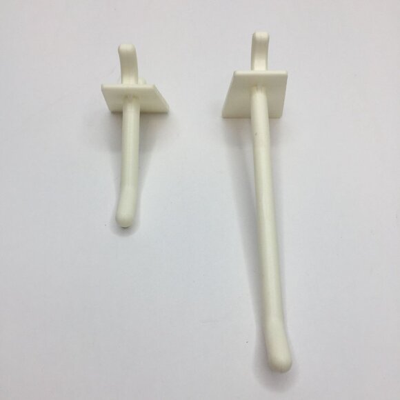 ~94 White Plastic Peg Board Hooks 59 2" & 35 4" Garage Home Storage Organization - Picture 7 of 8